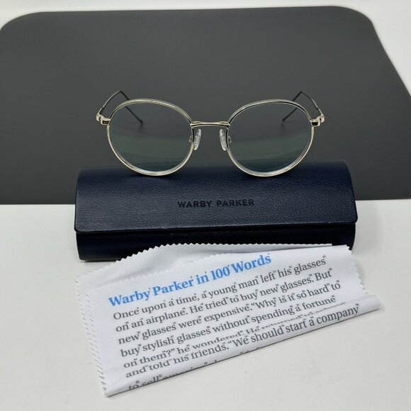 warby parker garrison m 1709 Polished Gold Ivy Round Eyeglasses Frames 50-19 140 - Picture 1 of 15